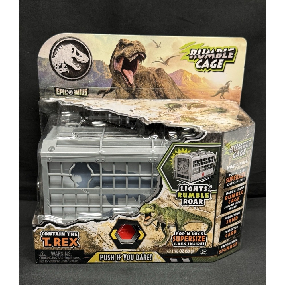 NIP Jurassic World Captivz Epic Battles T-Rex Rumble Cage with Lights and Sounds